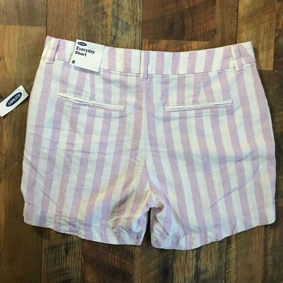 Old Navy everyday Shorts purple lavender Size 8 New with tags Linen blend - Picture 2 of 4